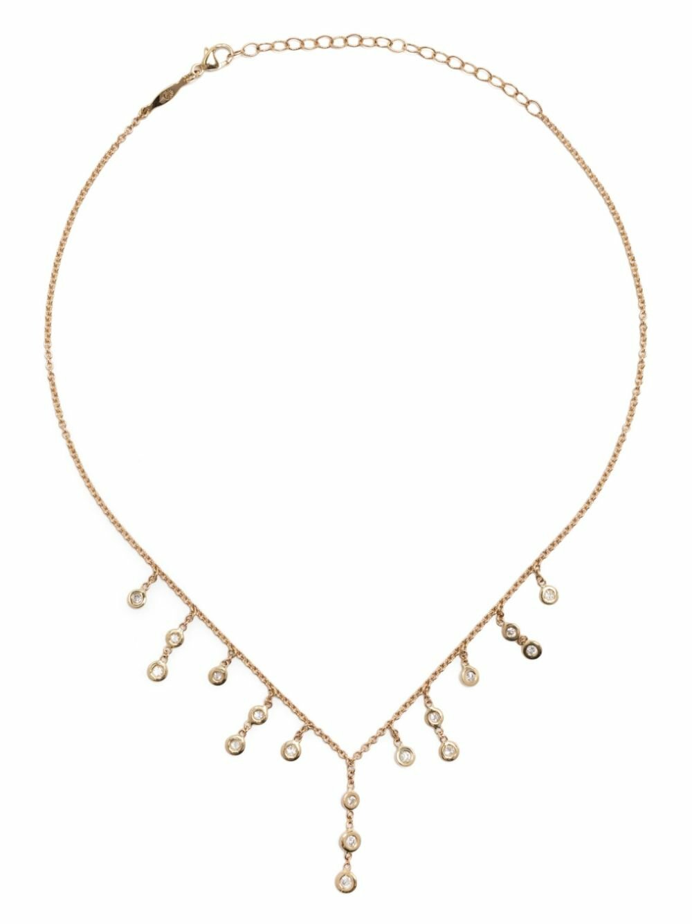Jacquie Aiche 14K Yellow Gold Shower Drop Shaker Diamond Necklace