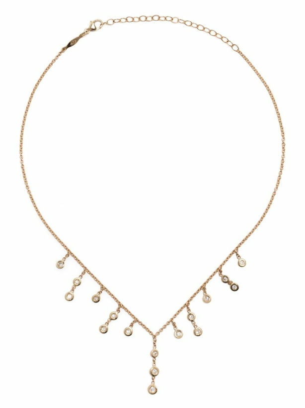 Photo: Jacquie Aiche 14K Yellow Gold Shower Drop Shaker Diamond Necklace