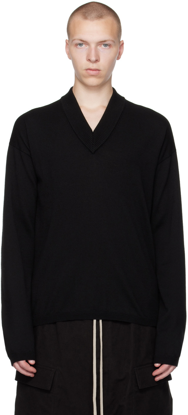 Rick Owens 22SS  V NECK KNIT XS 黒 Rick Owens 22SS TOMMY V NECK KNIT XS 黒