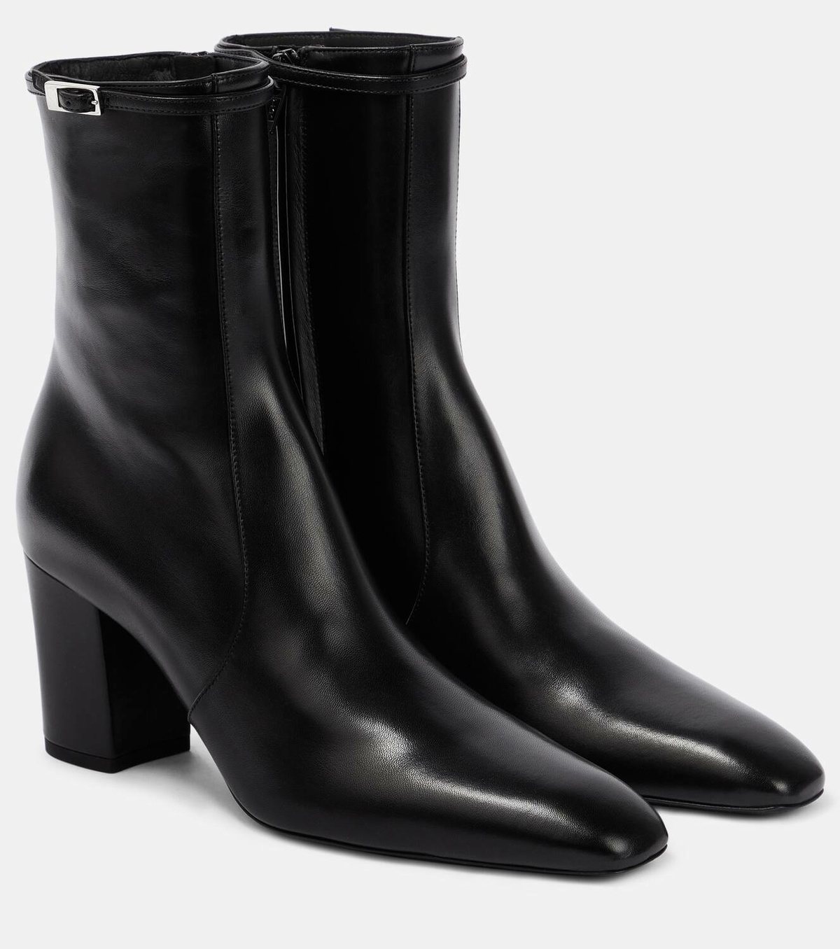 【Saint Laurent】Glazed Leather Betty Ankle Boots Black Saint Laurent Betty Chelsea Boots in Glazed Leather | Saks