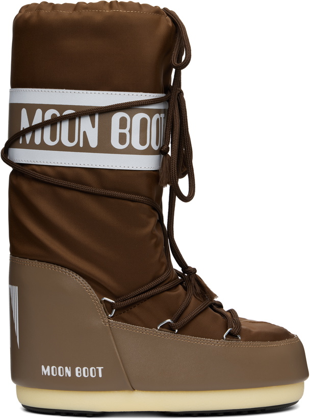 Photo: Moon Boot Brown Icon Nylon Boots