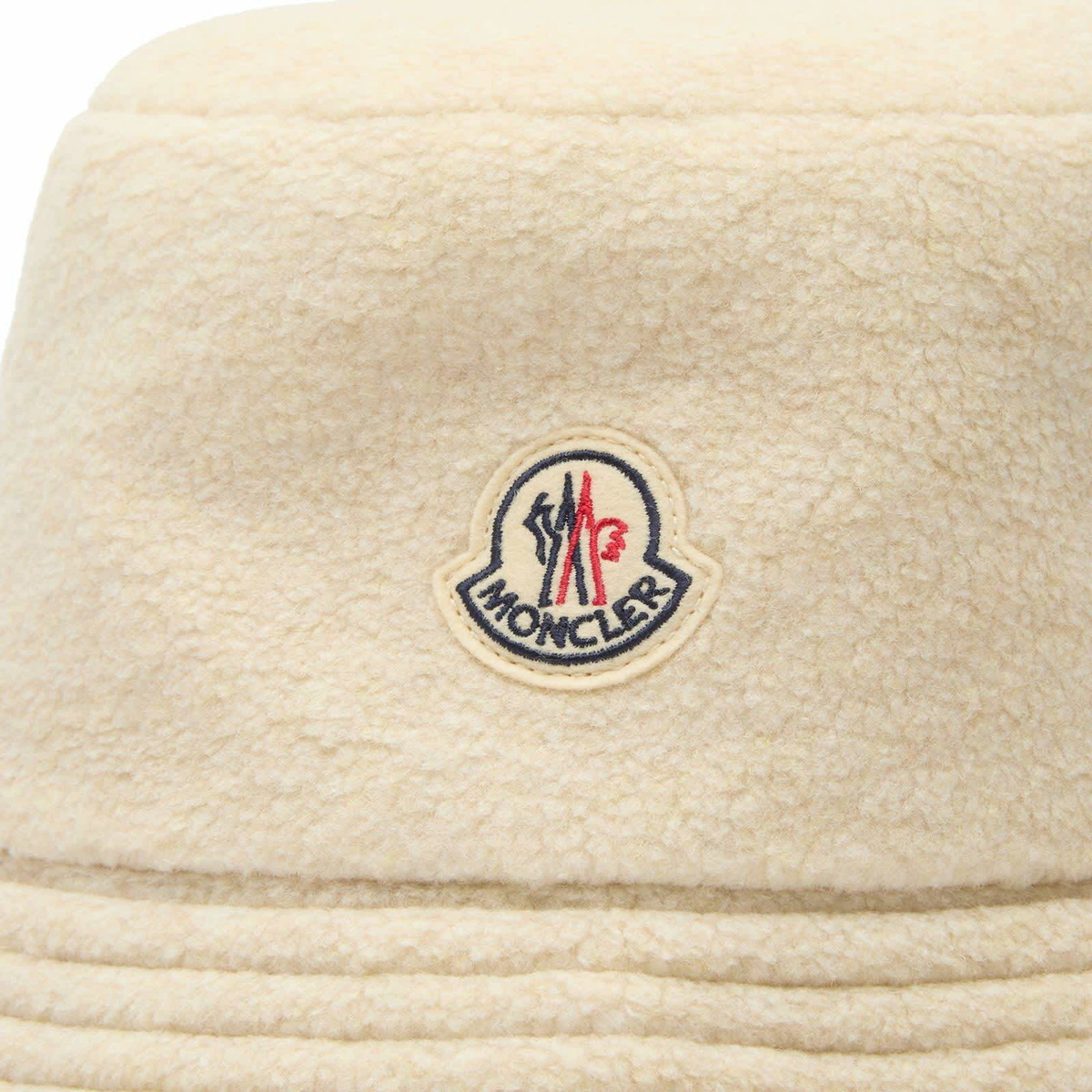 Moncler Men's Teddy Fleece Bucket Hat in Light Beige
