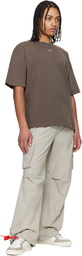 Off-White Brown Short Sleeve Martyrdom Arrow Skate T-shirt