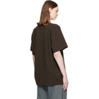 MM6 Maison Margiela Brown Horse Print Cotton T-shirt