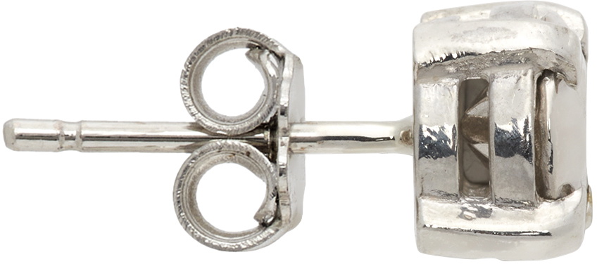 WWW.WILLSHOTT Silver Diamond Stud Earring