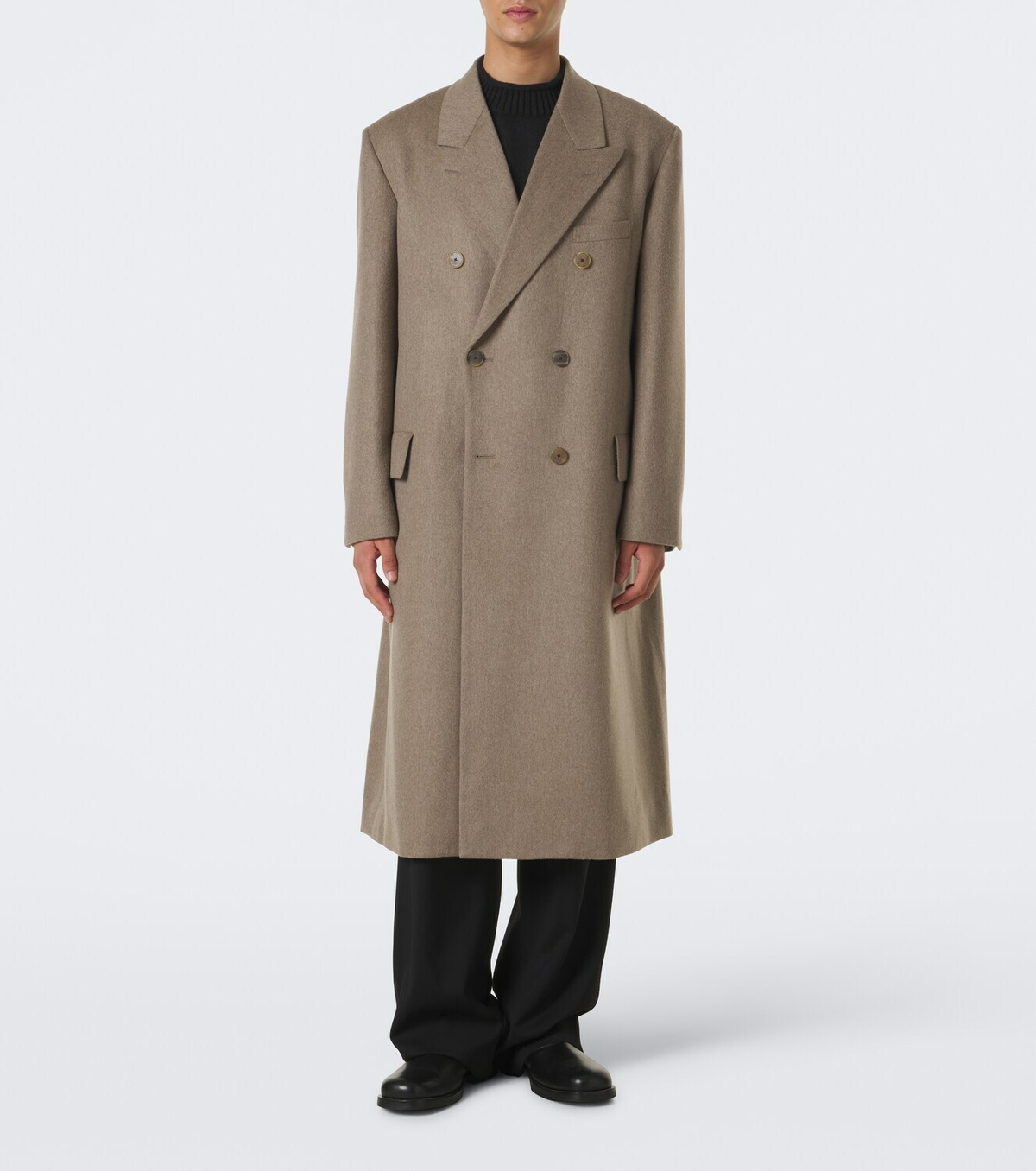 Auralee Double-breasted cashmere coat