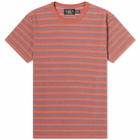 RRL Men's Stripe T-Shirt in Orange Multi