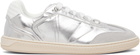 Versace Silver Greca Court Metallic Sneakers
