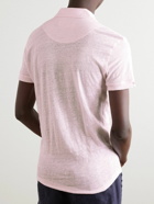 Orlebar Brown - Sebastian Slim-Fit Linen-Jersey Polo Shirt - Pink