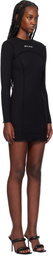 Palm Angels Black Logo Rib Minidress