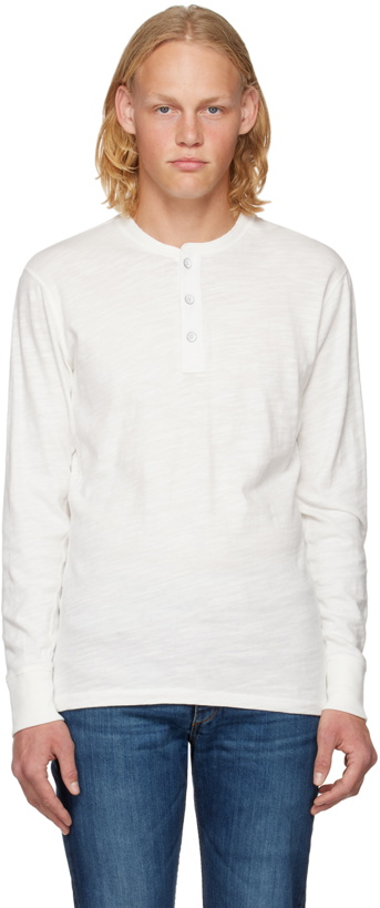 Photo: rag & bone White Classic Flame Henley