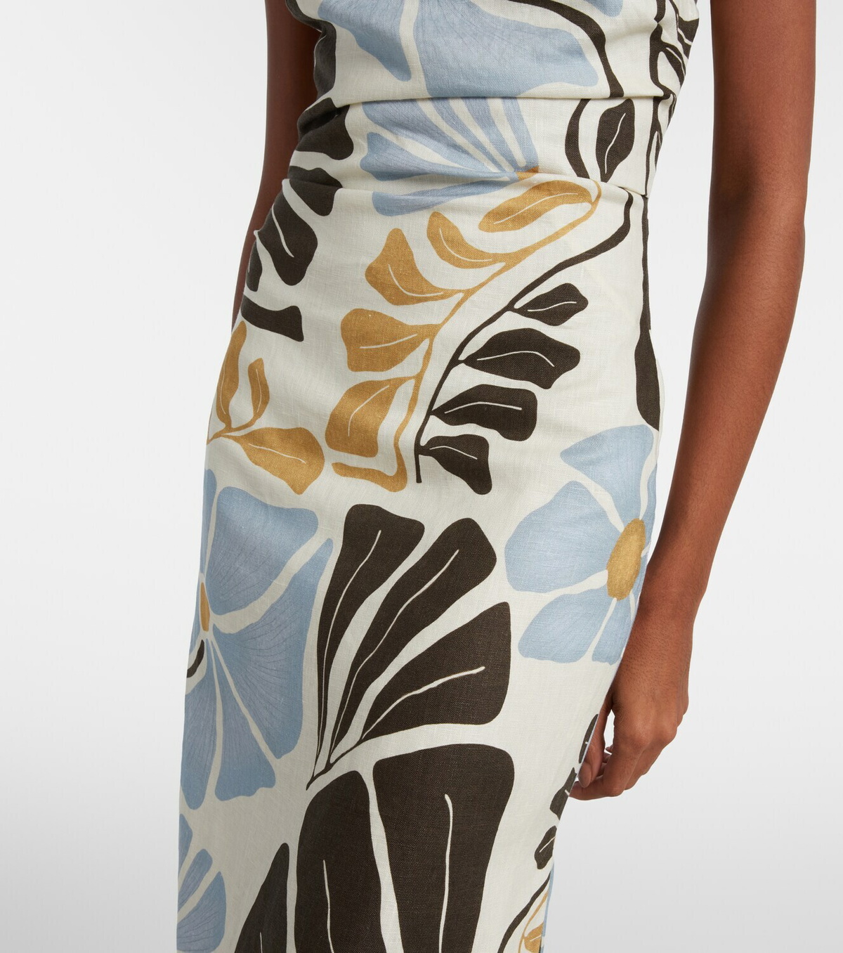 SIR Lola floral linen midi dress