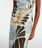 SIR Lola floral linen midi dress
