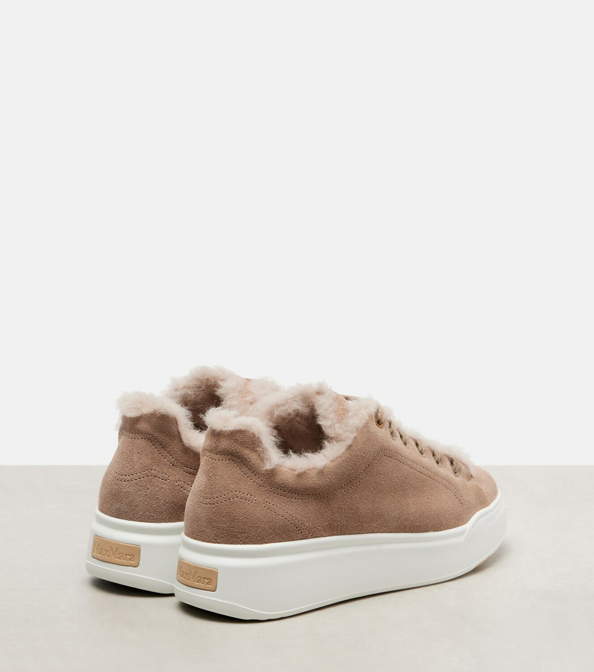 Max Mara TMaxi suede platform sneakers
