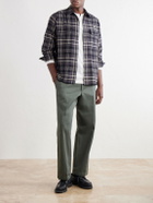 Human Made - Camp-Collar Checked Cotton-Flannel Shirt - Gray