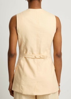 Faithfull The Brand Jane Linen Waistcoat Yellow