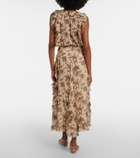 Ulla Johnson Adele printed silk-blend chiffon midi skirt
