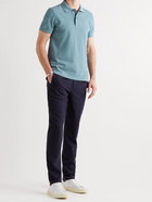 TOM FORD - Garment-Dyed Cotton-Piqué Polo Shirt - Blue