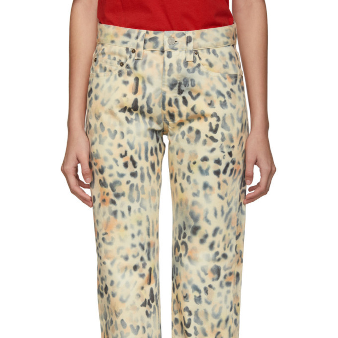 NAPA by Martine Rose Tan Leopard Jeans Martine Rose