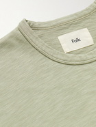 Folk - Slub Cotton-Jersey T-Shirt - Green