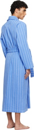 Tekla Blue & White Terry Classic Bathrobe
