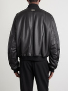 Dolce&Gabbana - Padded Full-Grain Leather Bomber Jacket - Black
