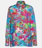 Versace x Dua Lipa Floral Summer silk twill shirt