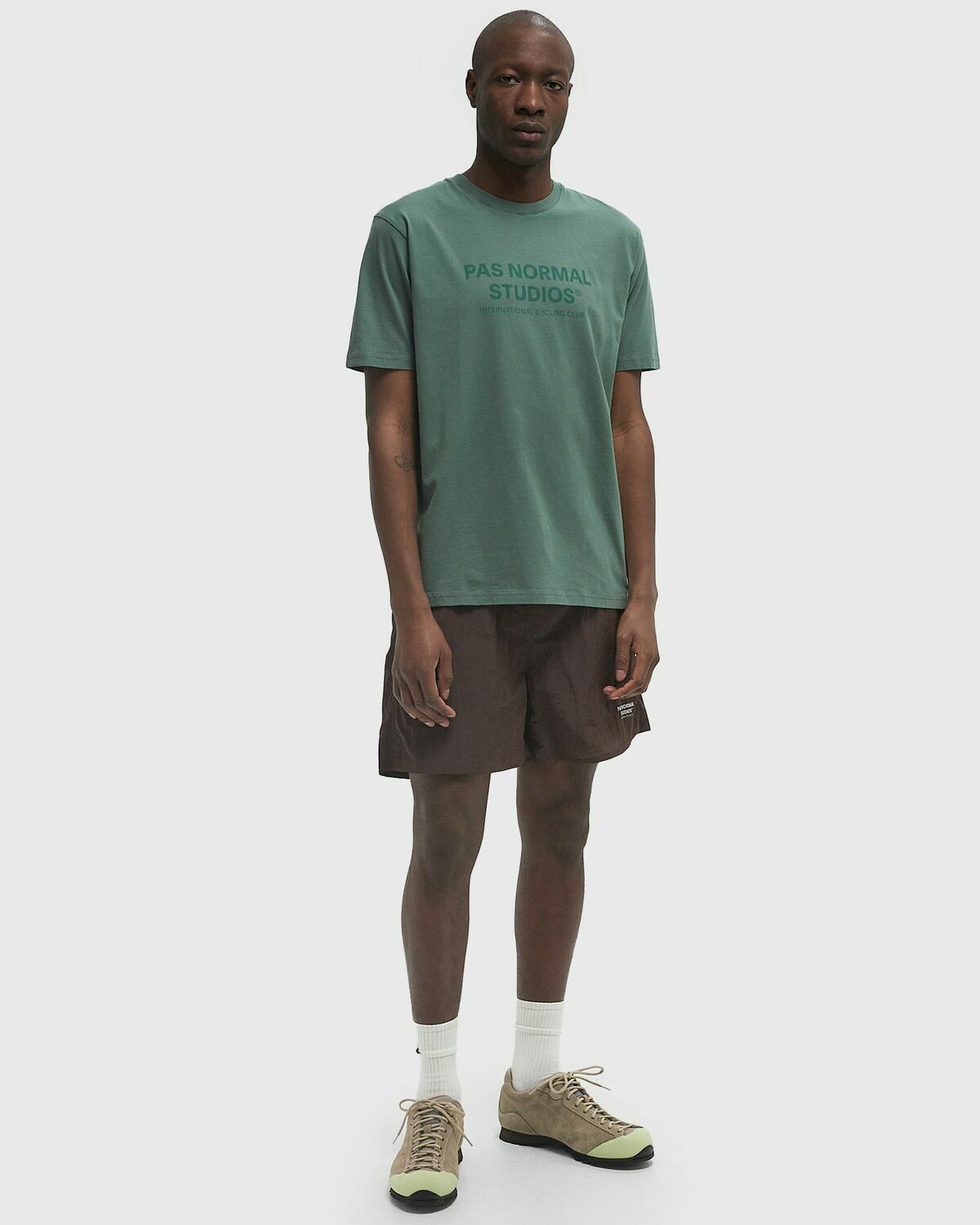 Pas Normal Studios Off-Race Logo Tee Green Mens Shortsleefe