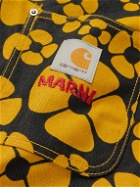 Marni - Carhartt WIP Corduroy-Trimmed Floral-Print Cotton-Canvas Jacket - Yellow