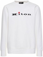 KITON - Logo Cotton Crewneck Sweatshirt
