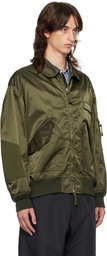 Comme des Garçons Homme Khaki Zip Bomber Jacket