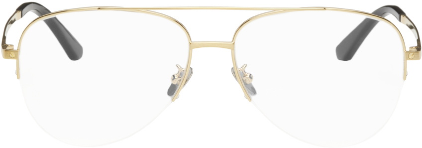 Half Rim Aviators Cartier Gold Half-Rim Aviator Glasses Cartier