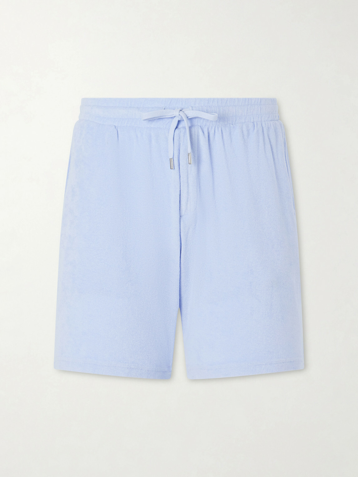 Frescobol Carioca - Augusto Terry Cotton and Linen Blend Shorts - Blue