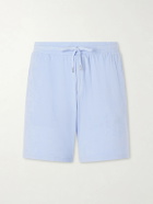 Frescobol Carioca - Augusto Terry Cotton and Linen Blend Shorts - Blue
