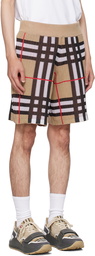 Burberry Beige Check Shorts