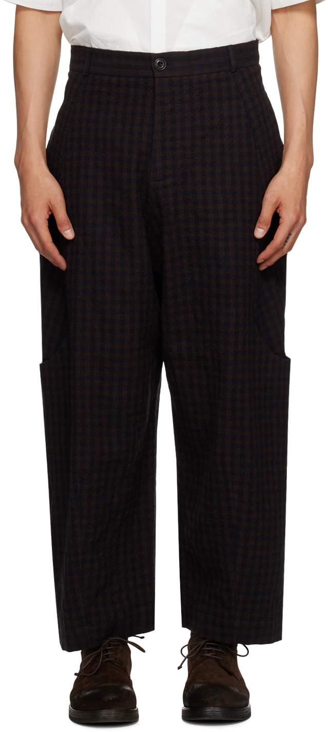SAGE NATION Navy & Brown Malay Trousers