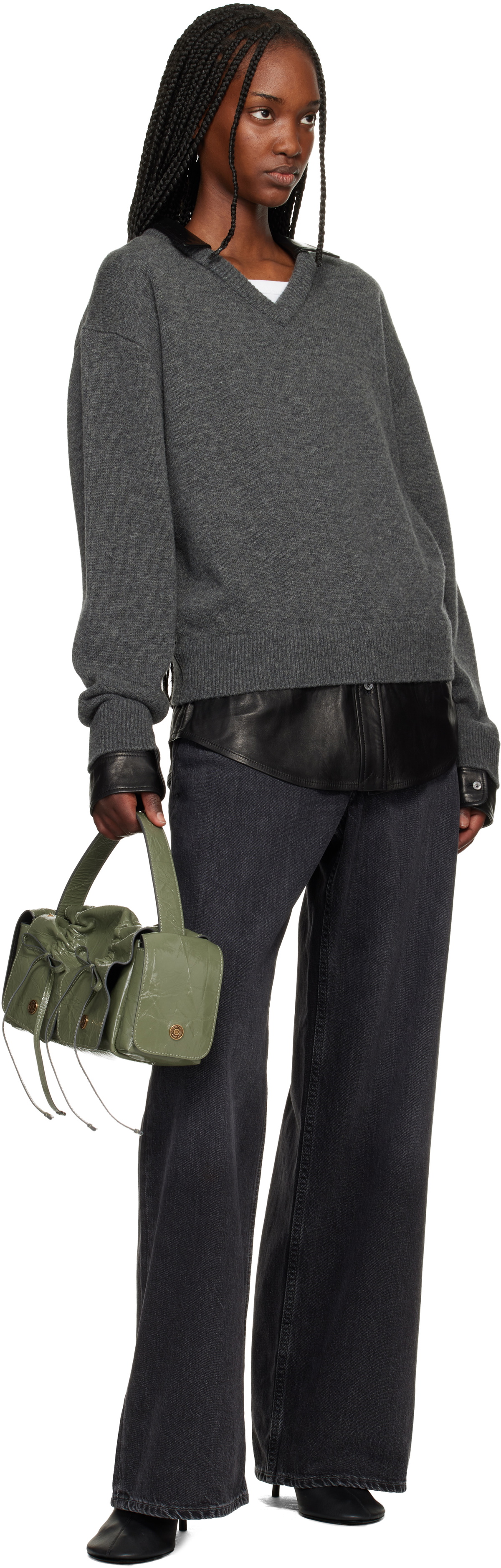 Acne Studios Khaki Multipocket Shoulder Bag