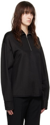 Jil Sander Black Zip Sweater