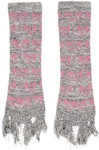 Ashley Williams Gray & Pink Bow Reaper Arm Warmers