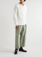 Loewe - Straight-Leg Cotton-Gabardine Trousers - Green