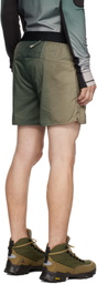 RCOS Green & Brown 2-In-1 Nylon Running Shorts