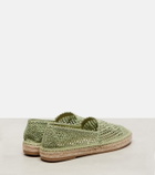Chloé Isla leather-trimmed crochet espadrilles