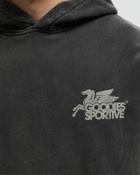 Goodies Sportive VINTAGE BLACK PEGASUS HOODIE Grey Mens Hoody