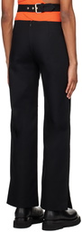 Dion Lee Black Y-Front Buckle Trousers