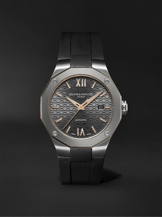 Photo: Baume & Mercier - Riviera Automatic 42mm Stainless Steel, Titanium and Rubber Watch, Ref. No. 10660