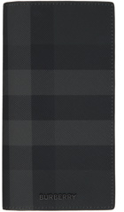 Burberry Gray & Black Check Wallet