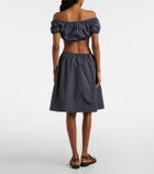 Miu Miu Cotton poplin midi skirt
