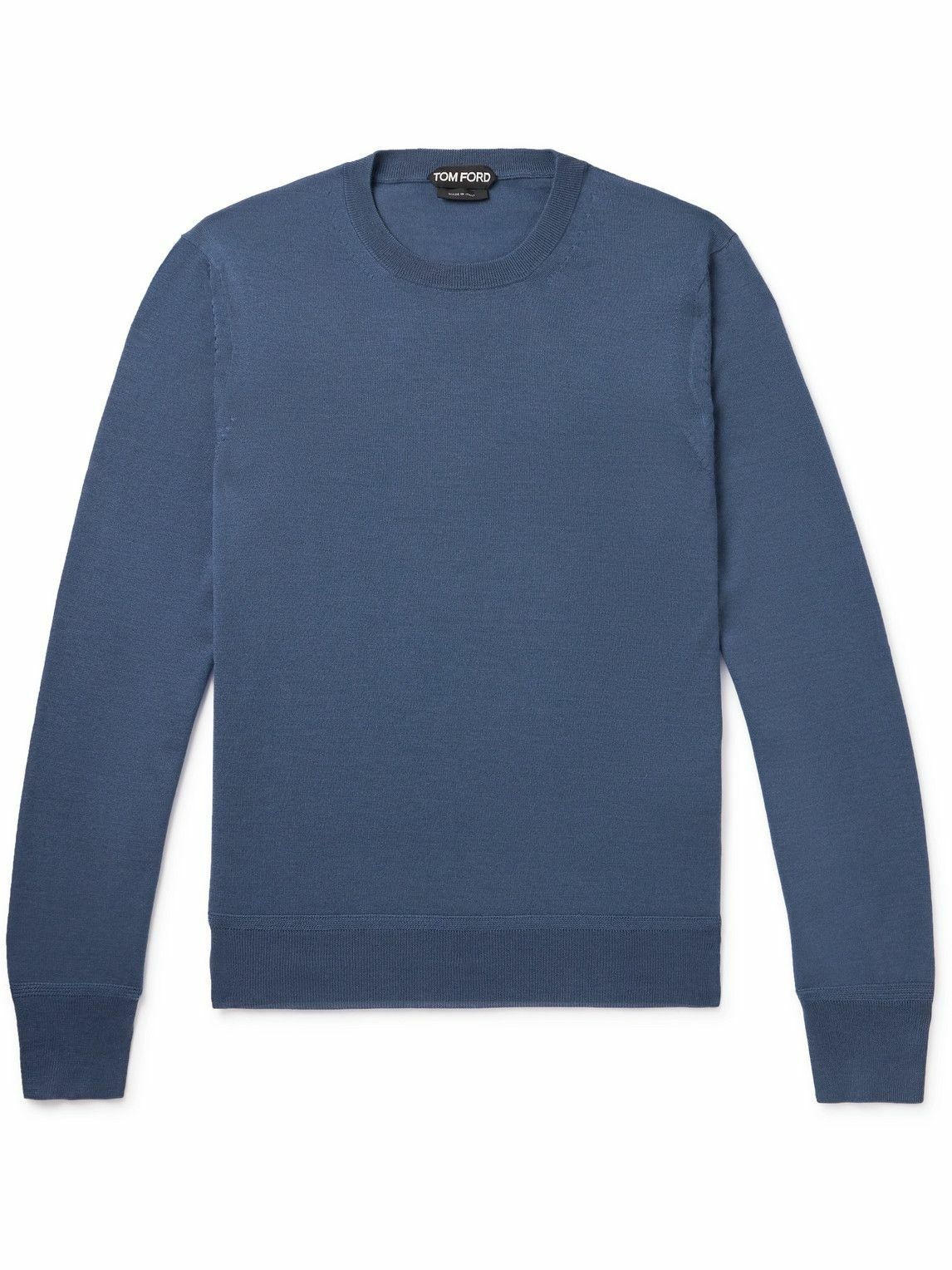 TOM FORD - Slim-Fit Cashmere Silk-Blend Sweater - Blue TOM FORD
