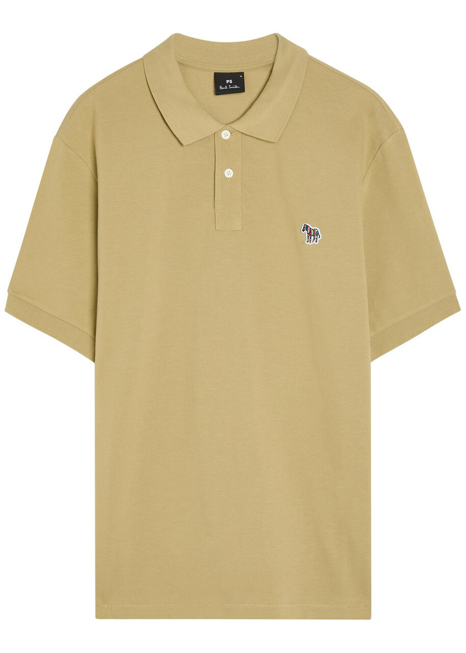 PS Paul Smith Appliquéd Piqué Cotton Polo Shirt Brown
