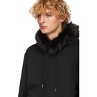 Opening Ceremony Black Faux-Fur Trim Hoodie